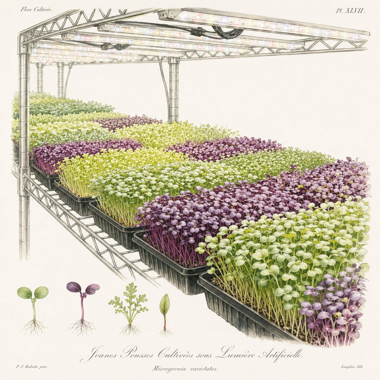 Microgreens on Rack